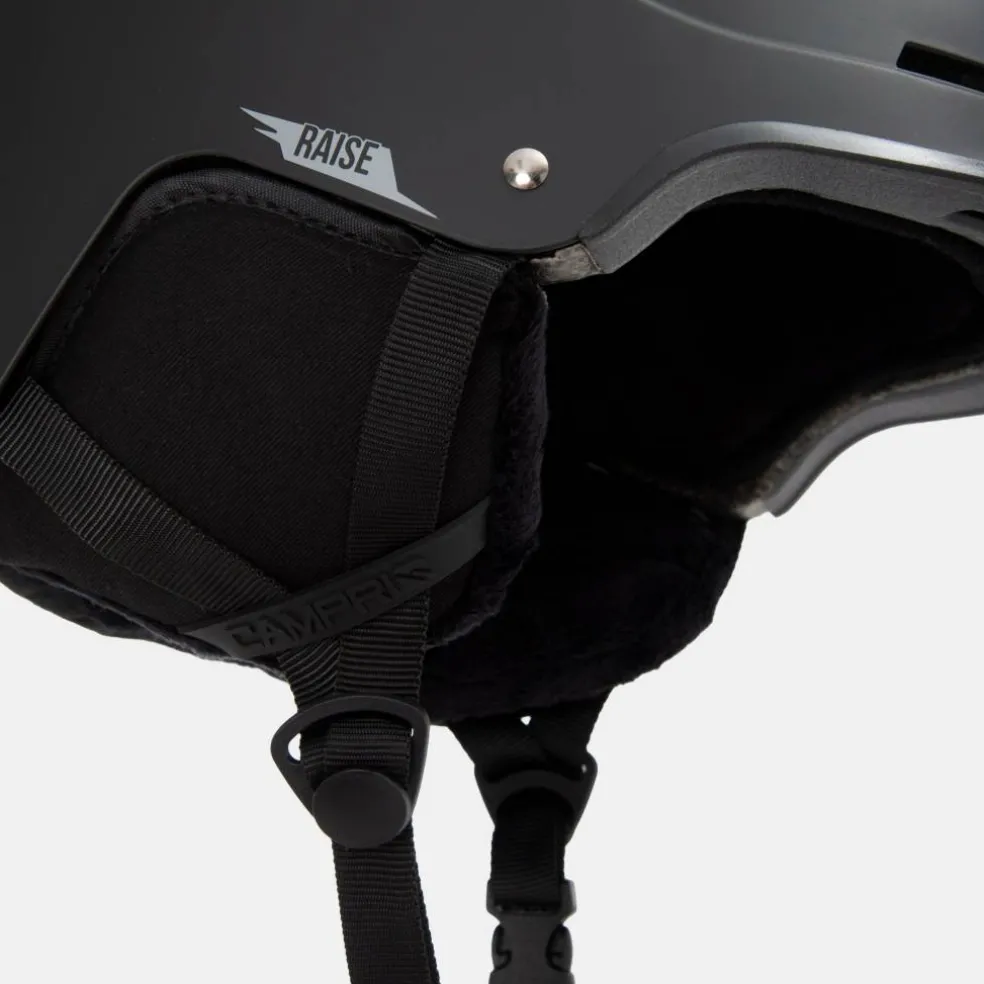 Adults Raise Ski Helmet