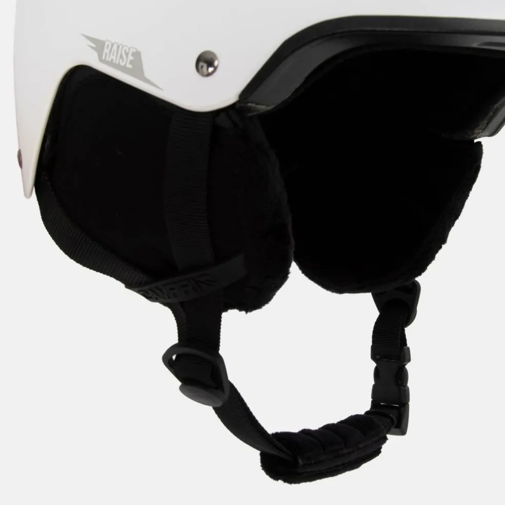 Adults Raise Ski Helmet