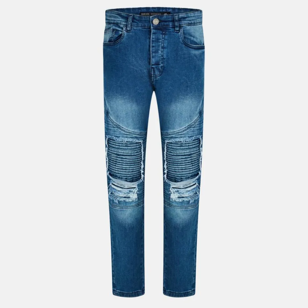Blue Biker Jean