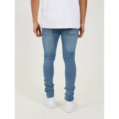 Blue Denim Skinny Jean with Rip Detail