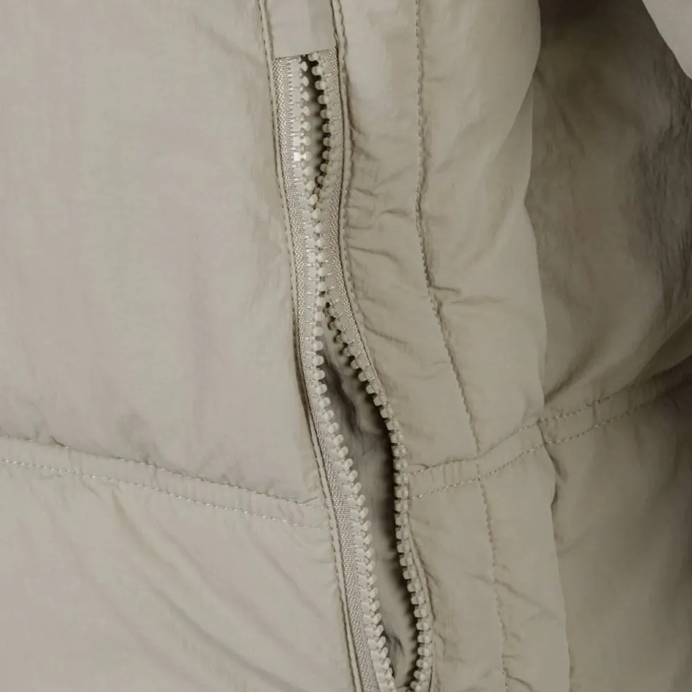 Boys quilted jacket hood zip pockets grey