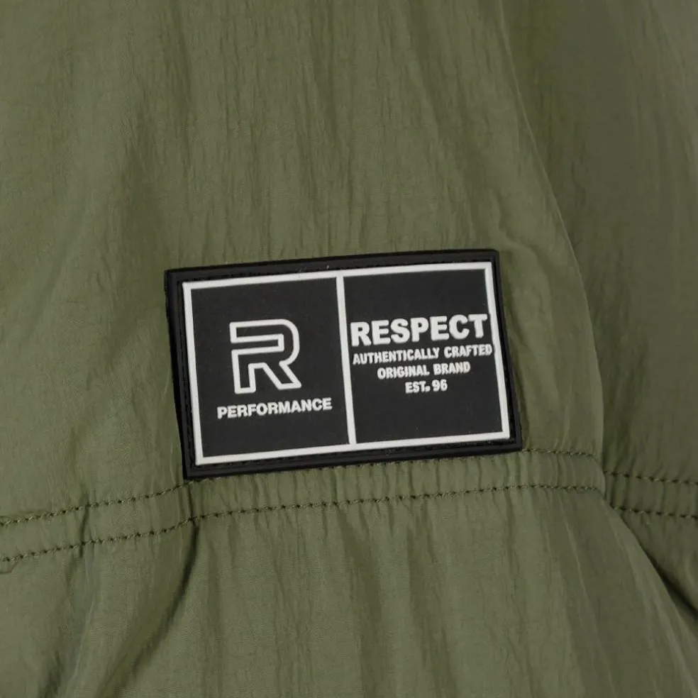Boys quilted jacket with raglan sleeves khaki