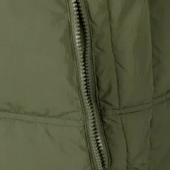 Boys quilted jacket with raglan sleeves khaki