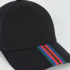 Cap with Contrast Stripe Detail