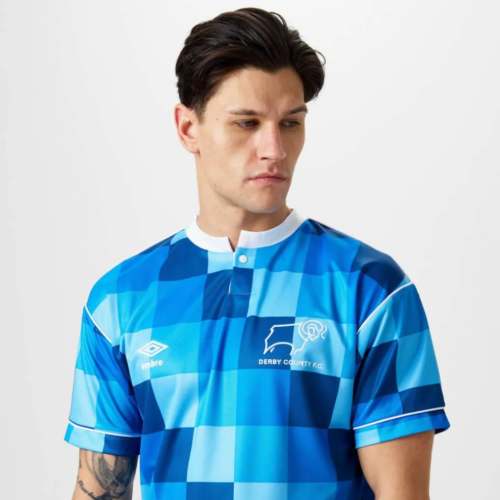 Draw Derby County 1988 Retro Away Shirt Adults