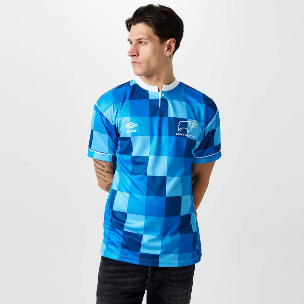 Draw Derby County 1988 Retro Away Shirt Adults