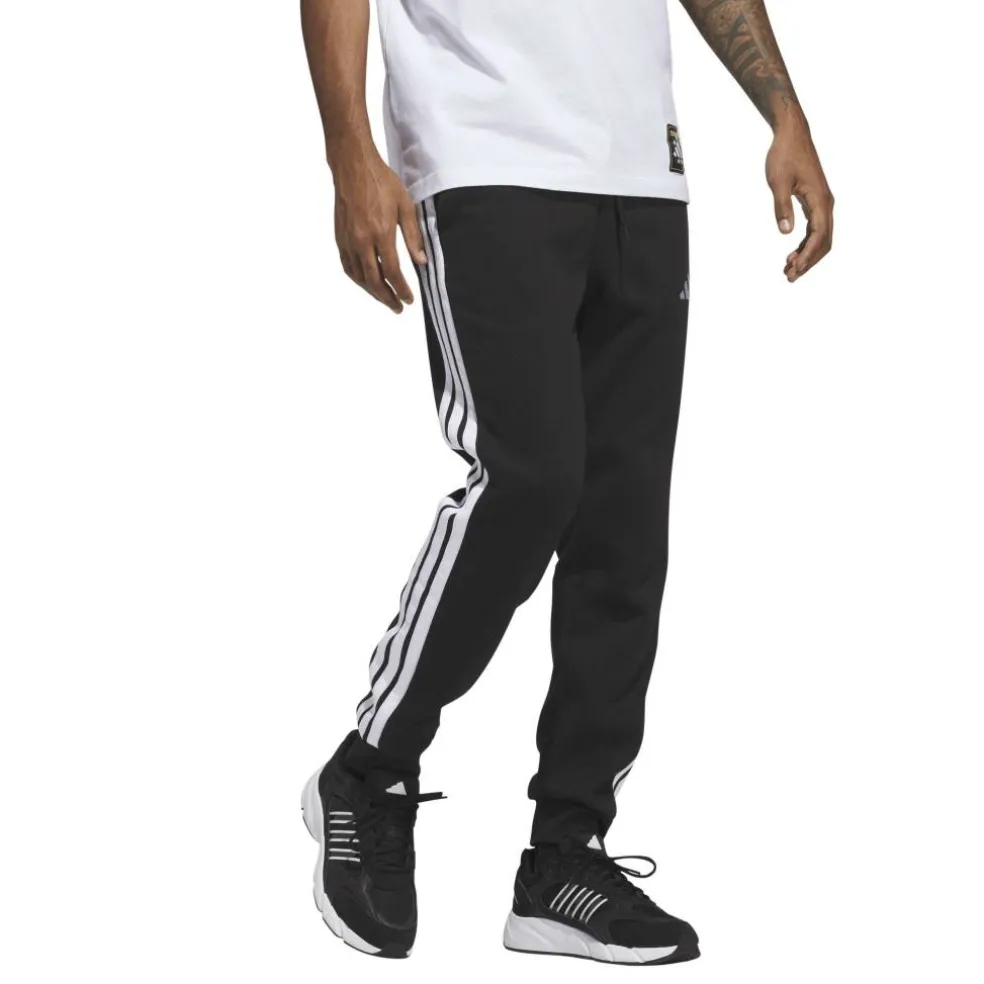 Essentials Fleece Tapered Cuff 3-Stripes Joggers