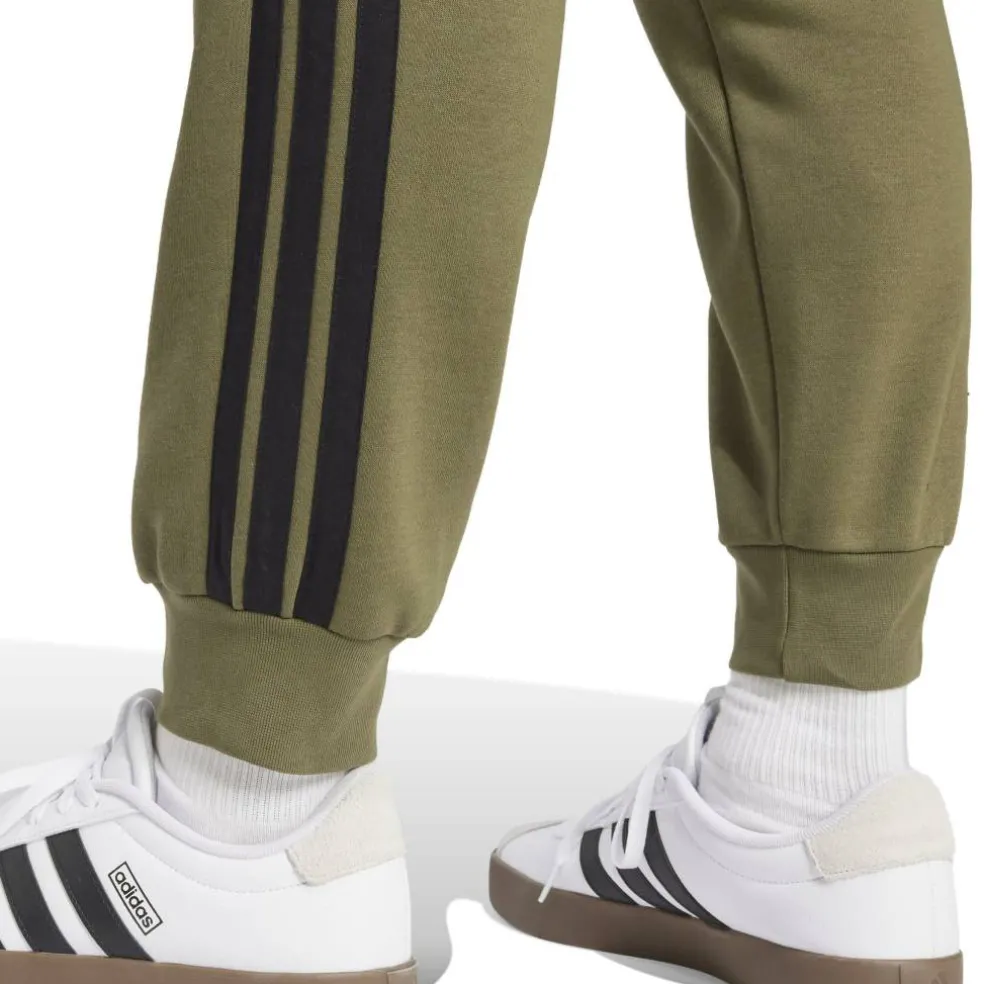 Essentials Fleece Tapered Cuff 3-Stripes Joggers