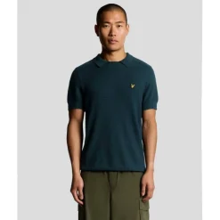 Herringbone Knitted Polo Shirt