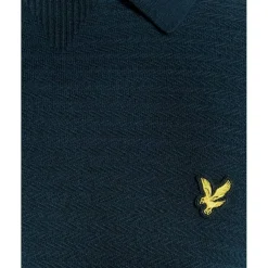 Herringbone Knitted Polo Shirt