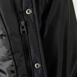 Men baseball style jacket detachable hood black