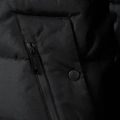 Men padded jacket hooded black