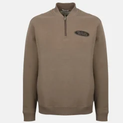 Men's Americano Cotton Long Sleeve Oversized Fit 1/4 Zip Fleece