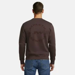 Men's Boucle Cotton Long Sleeve Oversized Fit Crew Sweatshirt