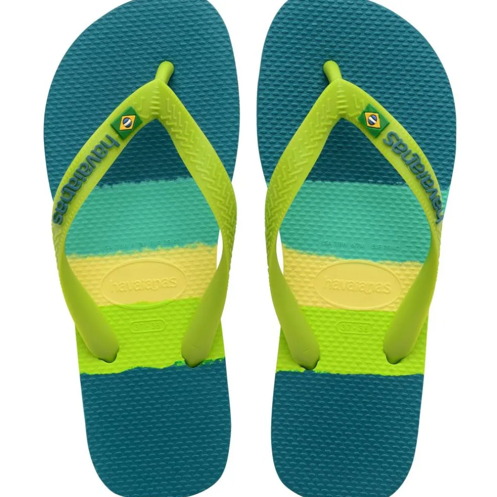 Men's Brasil Tech Green Flip Flops