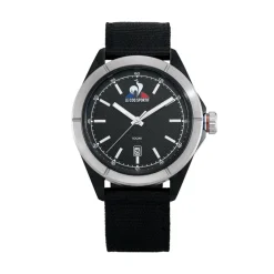 Men's Essentiel Steel Black Fabric Digital Watch