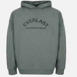 Men's Flocked Cotton Long Sleeve Oversized Fit Hoodie
