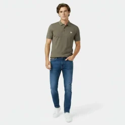 Men's Herringbone Short-Sleeve Polo Shirt