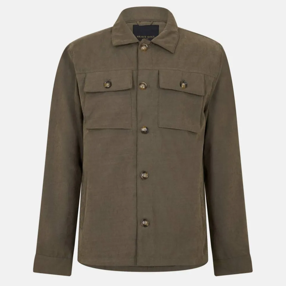 Mens 4 Pocket Long Sleeve Shacket