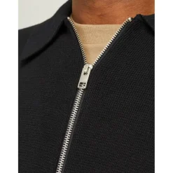 Men's Stitch Knitted Full-Zip Fleece Fabric