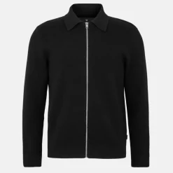 Men's Stitch Knitted Full-Zip Fleece Fabric