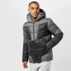 Men's Tech Hooded 550 Fill Power 4 Pockets Full Zip Long Sleeve Short Puffer Jacket
