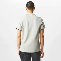 Men's Waffle Short-Sleeve Polo Shirt