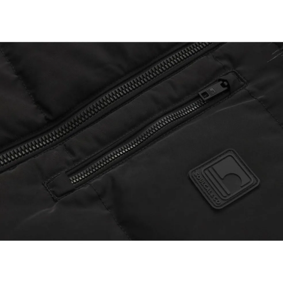 Men's 2 Zip Double Layered Sherpa Lined Hooded Gilet