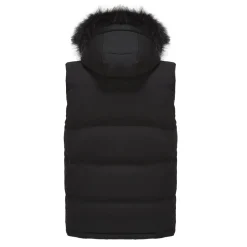 Men's 2 Zip Double Layered Sherpa Lined Hooded Gilet