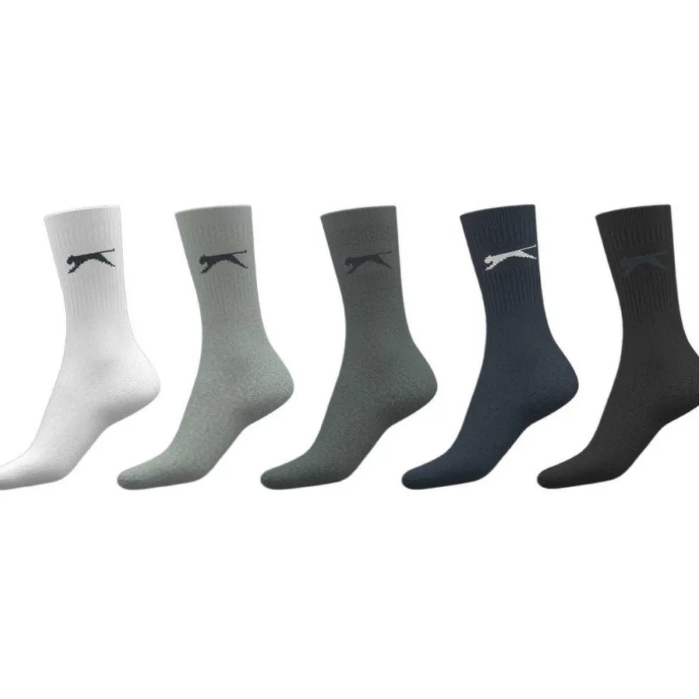 5 Pack Crew Socks Mens Size 12+