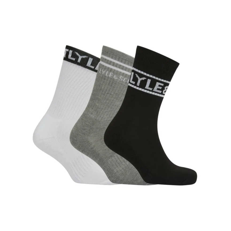 3-Pack Logo Socks