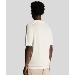 Seam Tipped Knitted Polo Shirt