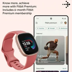 Versa 4 Fitness Smartwatch - Pink/Copper Rose