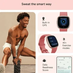 Versa 4 Fitness Smartwatch - Pink/Copper Rose