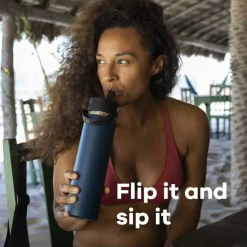 Wide Mouth Water Bottle 946 ml (32 oz) with Flex Straw Cap